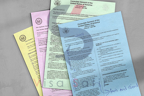 معنای رنگ های مختلف برگه های سفارت آمریکا